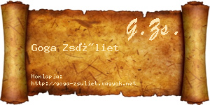 Goga Zsüliet névjegykártya
